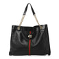 Calfskin Large Rajah Chain Tote Black