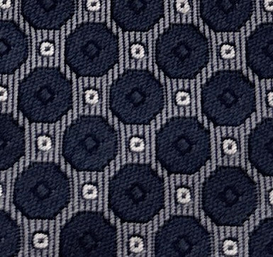 Emporio Armani Men’s Smokey Blue Dotted Silk Necktie, 3"