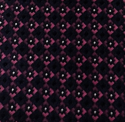 Emporio Armani Men’s Blue and Red Diamond Dot Silk Necktie, 3"