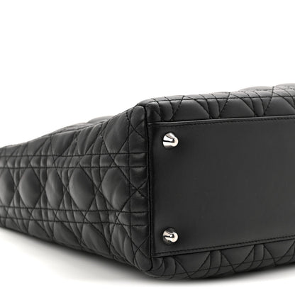 Lambskin Cannage Large Lady Dior Black