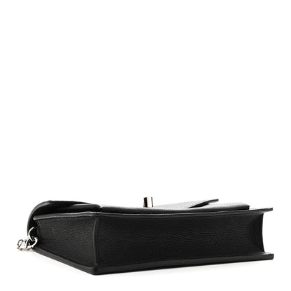 Soft Calfskin My Lockme Chain Pochette Black