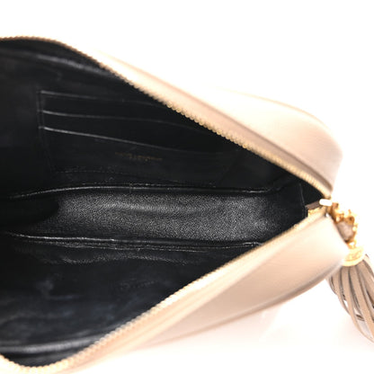 Grain De Poudre Matelasse Monogram Mini Lou Camera Bag Dark Beige