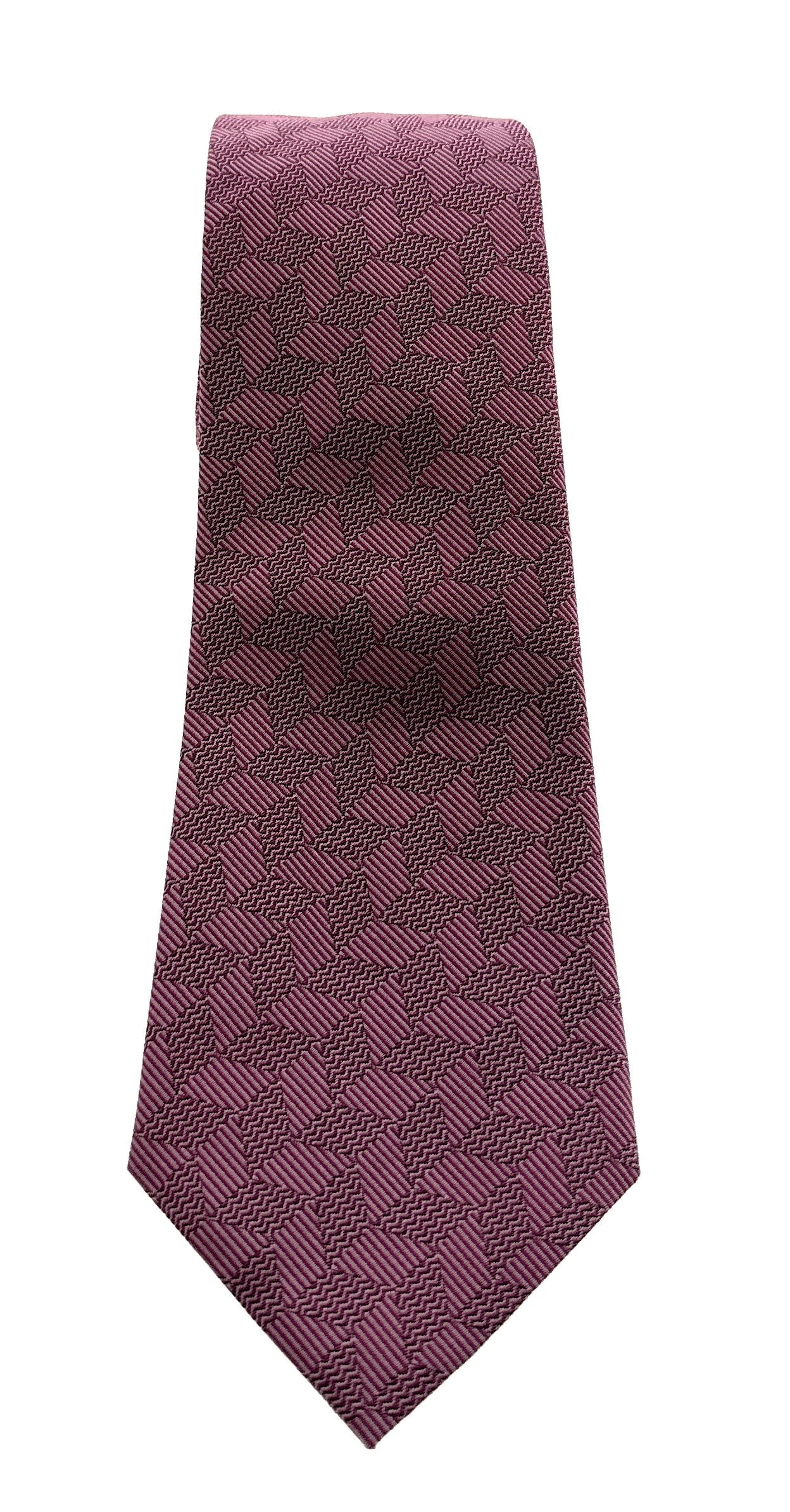 Emporio Armani Men’s Red Geometric Silk Necktie, 3"