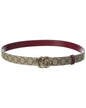 Gucci Gg Marmont Reversible Gg Supreme Canvas & Leather Belt