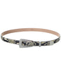 Khaite Lucca Snake-Embossed Leather Belt