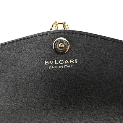Metallic Serpenti Forever Chain Wallet Rose Quartz