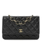 Caviar Quilted Miss Coco Wallet On Chain WOC Black