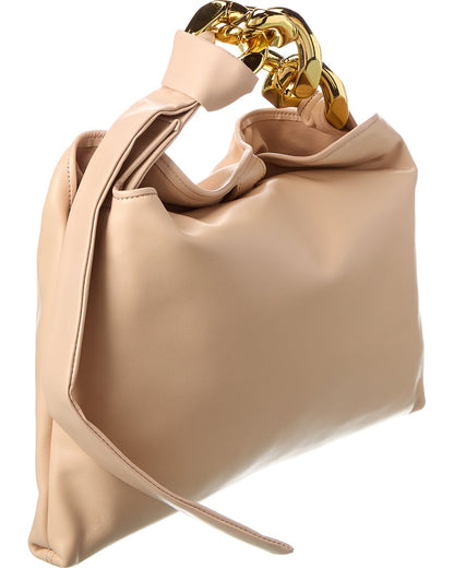 Tiffany & Fred Paris Soft Leather Golden Buckle Leather Hobo Bag
