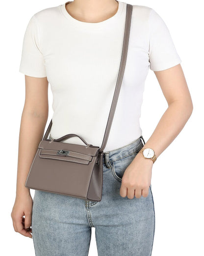 Tiffany & Fred Paris Leather Top-Handle Crossbody
