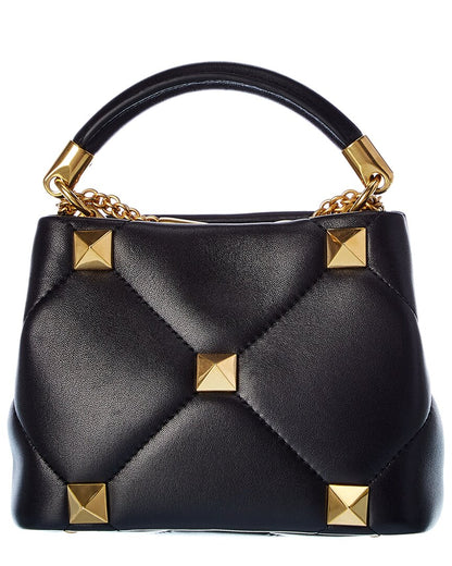 Valentino Roman Stud The Handle Mini Leather Shoulder Bag