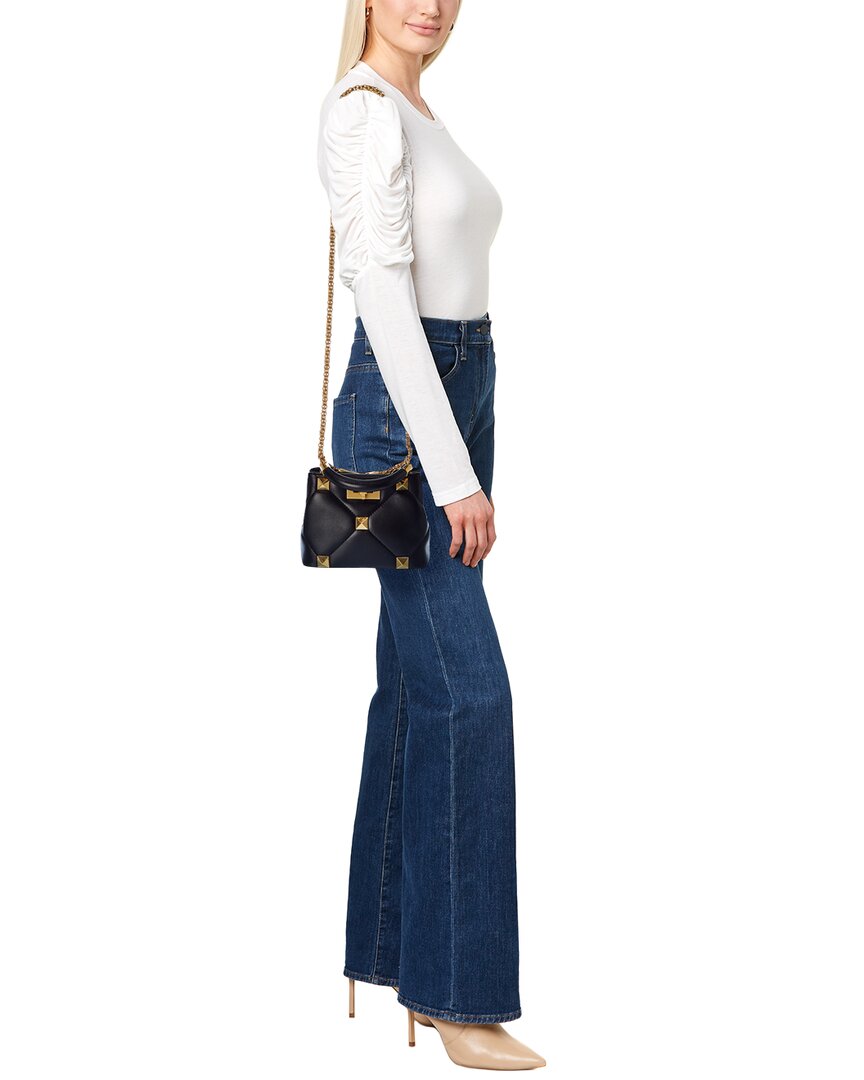 Valentino Roman Stud The Handle Mini Leather Shoulder Bag