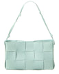 Bottega Veneta Cassette Mini Intreccio Leather Shoulder Bag Blue ONE SIZE