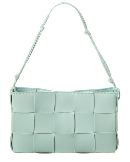 Bottega Veneta Cassette Mini Intreccio Leather Shoulder Bag