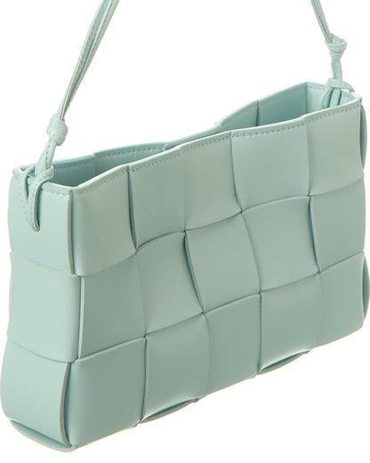 Bottega Veneta Cassette Mini Intreccio Leather Shoulder Bag