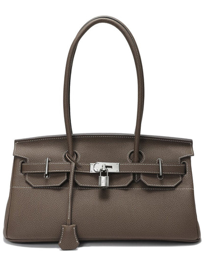 Tiffany & Fred Paris Structured Leather Top-Handle Tote