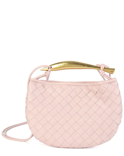 Tiffany & Fred Paris Woven Leather Crossbody Pink ONE SIZE