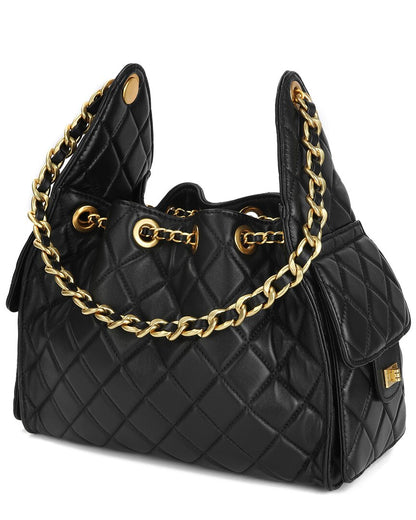 Tiffany & Fred Paris Quilted Leather Shoulder Bag