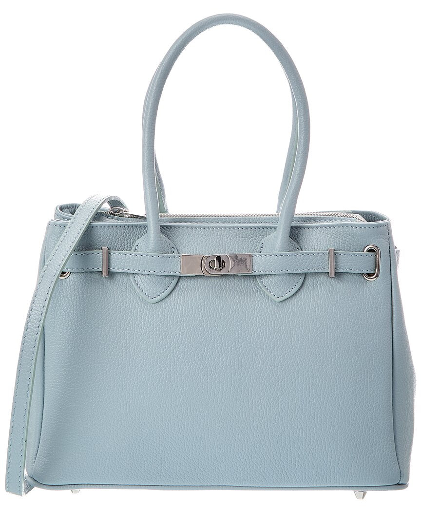 Italian Leather Charlotte Leather Top Handle Bag