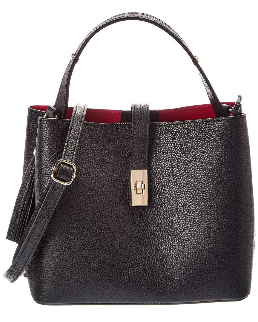 Italian Leather Kira Leather Top Handle Bag
