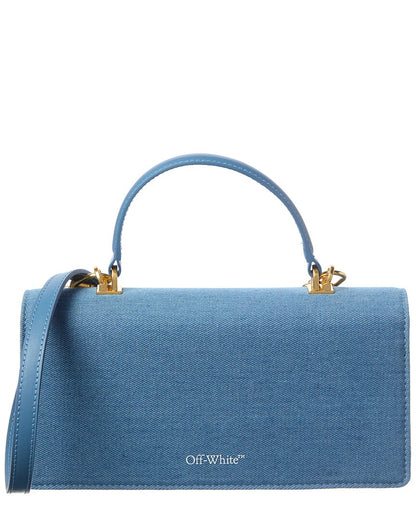 Off-White™ Jitney Denim & Leather Shoulder Bag