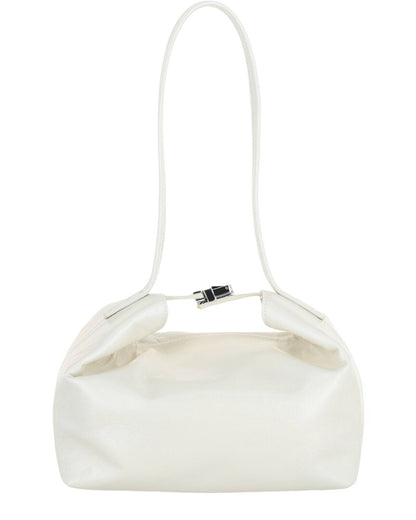 By Far Bea Creased Leather Shoulder Bag