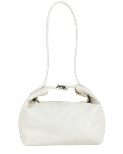By Far Bea Creased Leather Shoulder Bag
