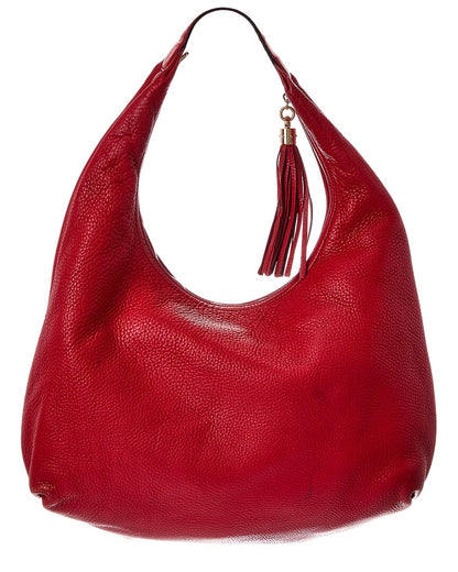 Gucci Red Lambskin Soho Hobo Bag (   )