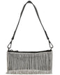 Reiss Francesca Fringe Satin Shoulder Bag