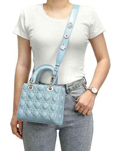 Tiffany & Fred Paris Mini Quilted Patent Satchel
