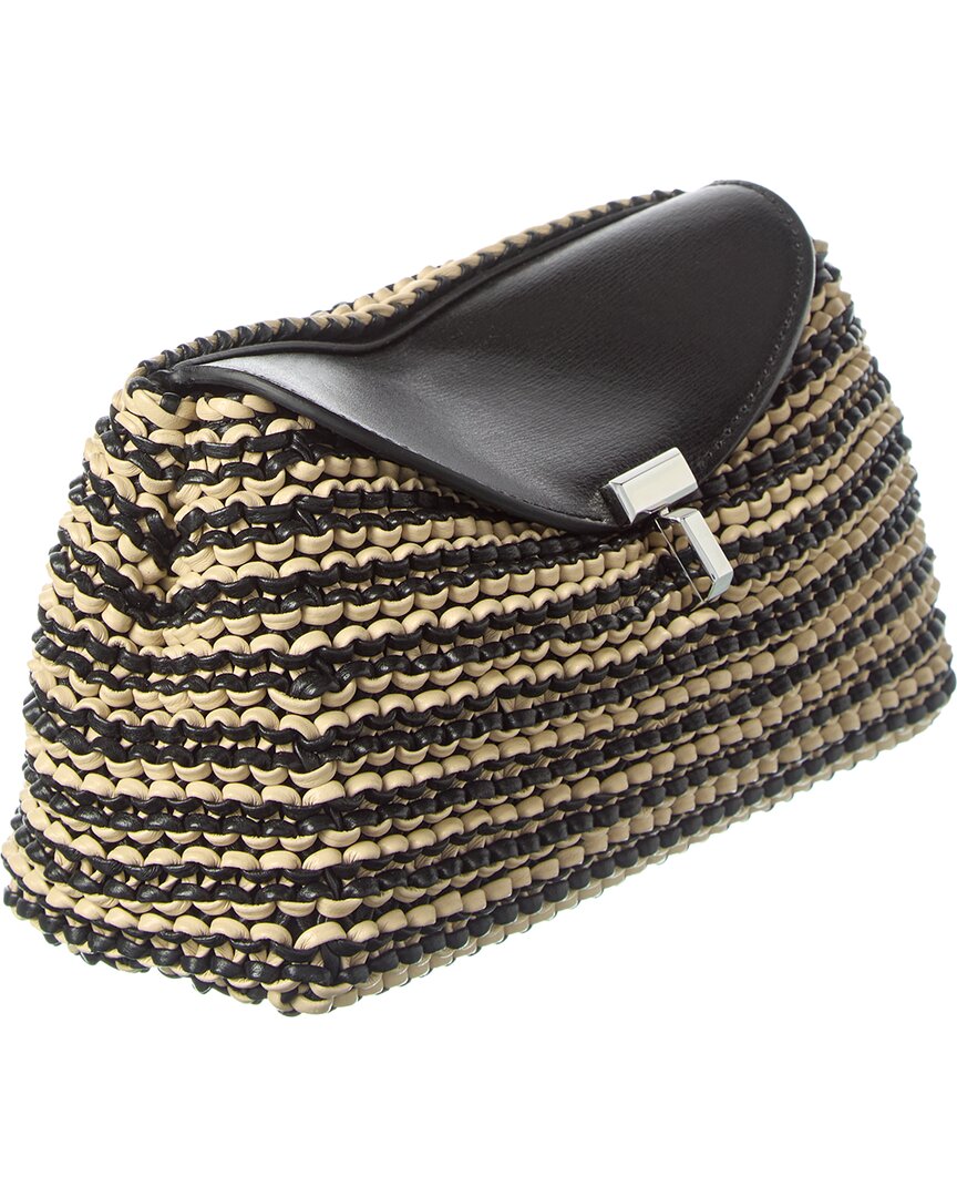Toteme T-Lock Mini Leather Clutch