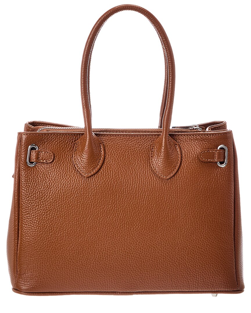Italian Leather Charlotte Leather Top Handle Bag
