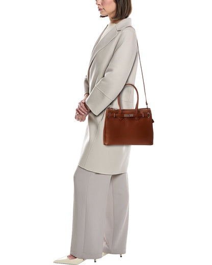 Italian Leather Charlotte Leather Top Handle Bag