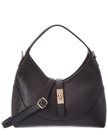 Italian Leather Lina Leather Top Handle Bag
