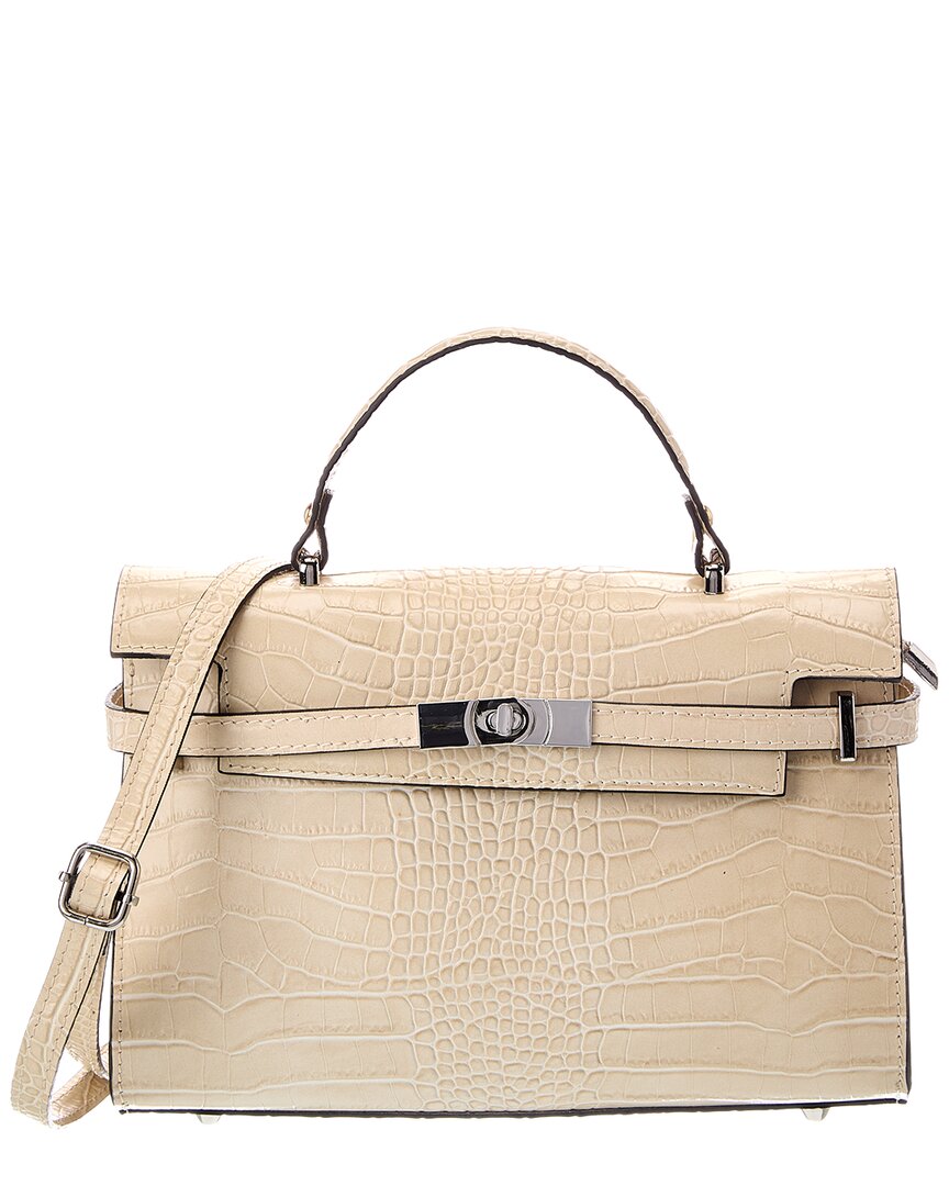 Italian Leather Lea Leather Top Handle Bag