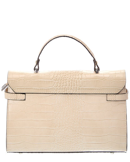 Italian Leather Lea Leather Top Handle Bag
