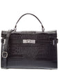 Italian Leather Lea Leather Top Handle Bag