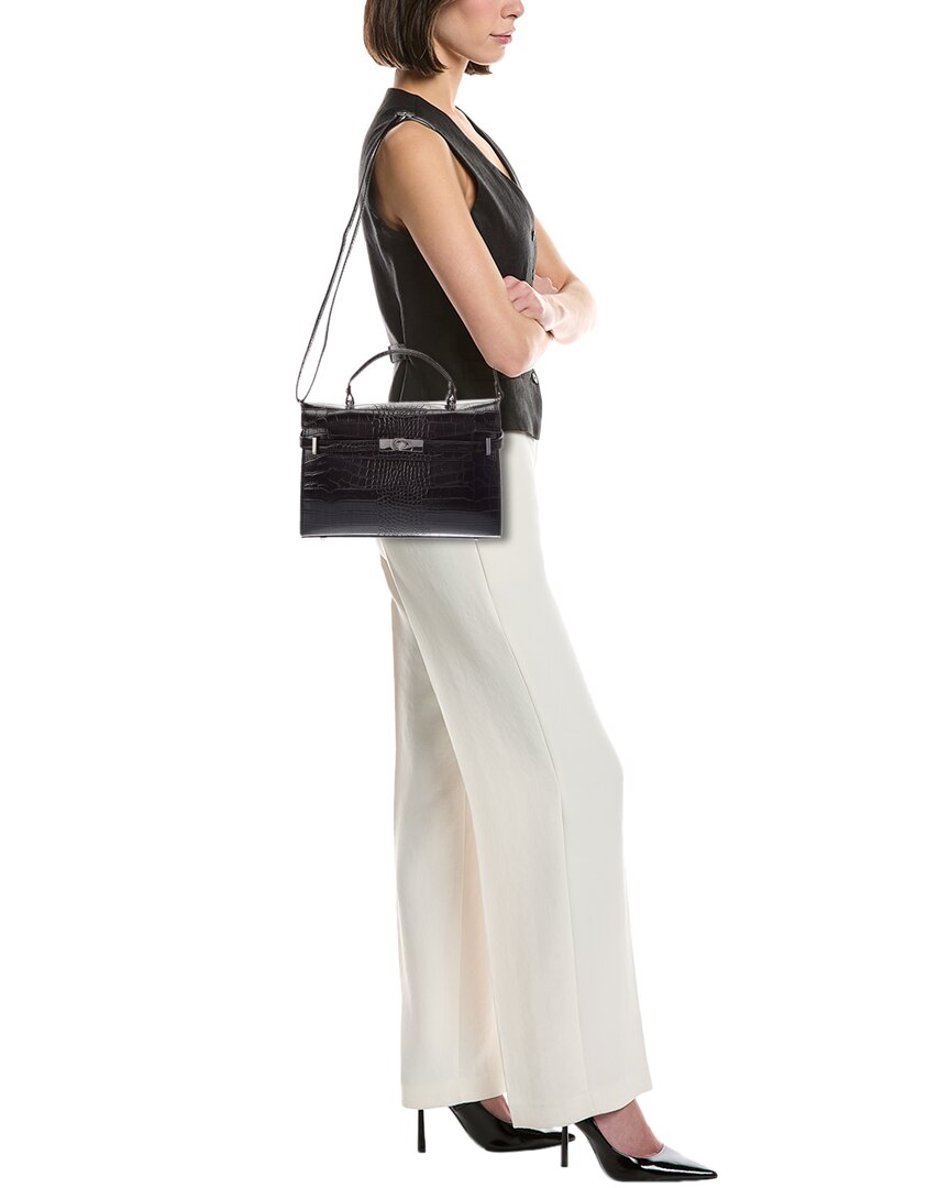 Italian Leather Lea Leather Top Handle Bag