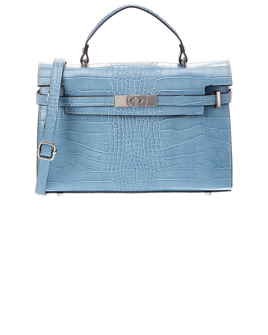 Italian Leather Lea Leather Top Handle Bag