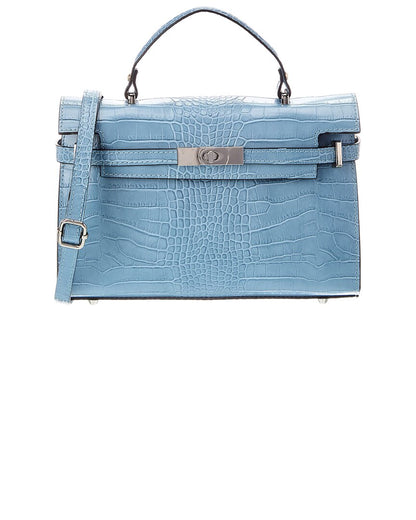 Italian Leather Lea Leather Top Handle Bag