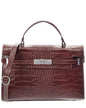 Italian Leather Lea Leather Top Handle Bag