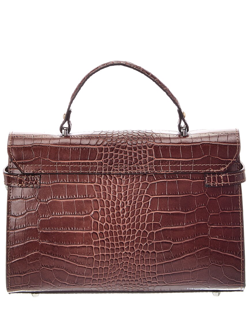 Italian Leather Lea Leather Top Handle Bag