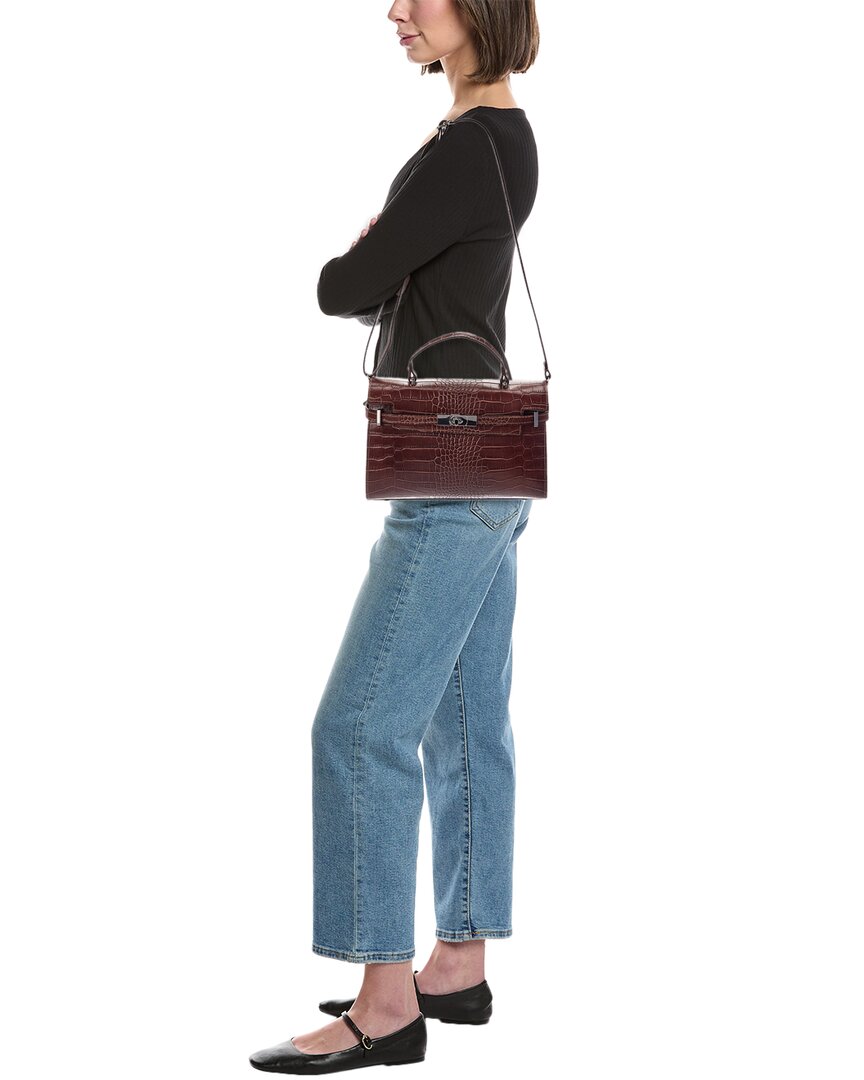 Italian Leather Lea Leather Top Handle Bag