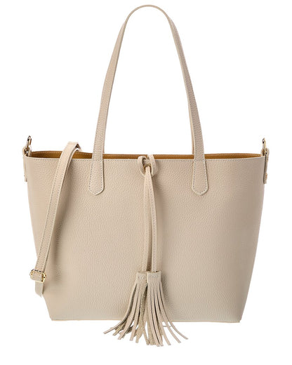 Italian Leather Romy Leather Top Handle Bag