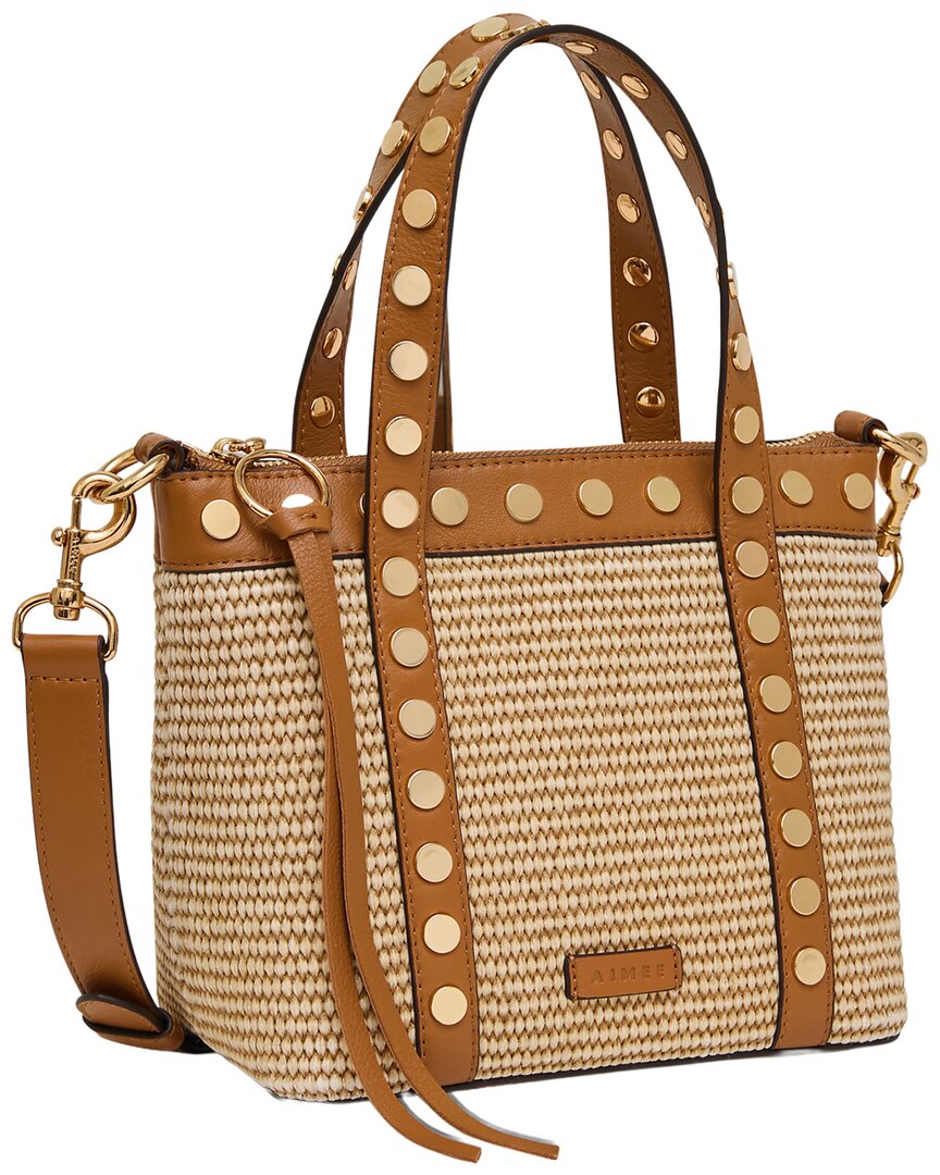 Aimee Kestenberg Jagger Raffia & Leather Mini Tote