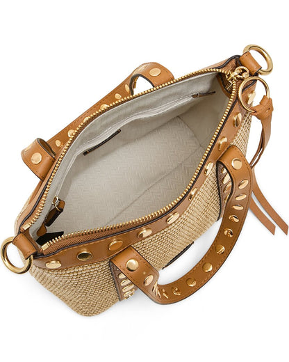 Aimee Kestenberg Jagger Raffia & Leather Mini Tote