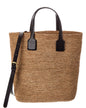 Dragon Diffusion Sacha Straw & Leather Tote