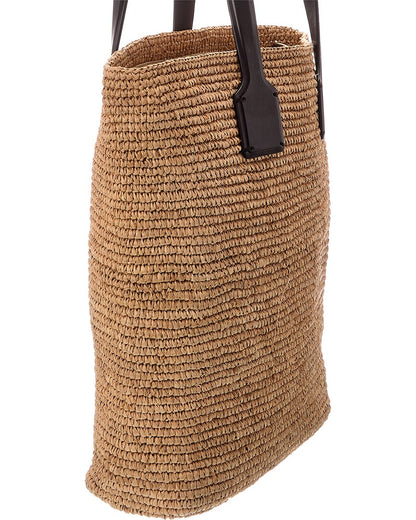 Dragon Diffusion Sacha Straw & Leather Tote