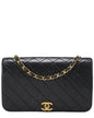 Chanel Black Lambskin Leather Full Flap Small (   )
