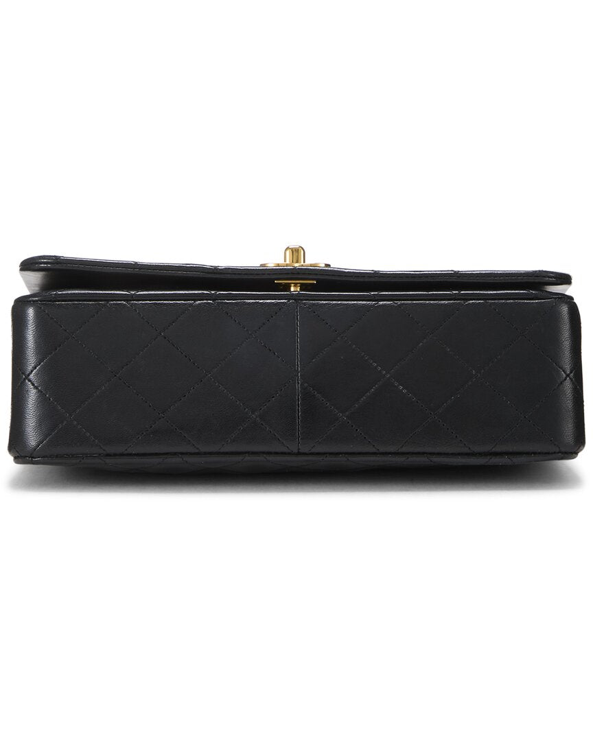 Chanel Black Lambskin Leather Full Flap Small (   )
