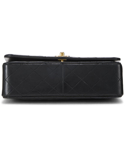 Chanel Black Lambskin Leather Full Flap Small (   )